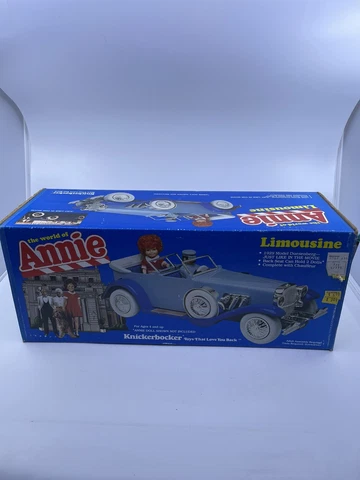 VINTAGE THE WORLD OF ORPHAN ANNIE TOY LIMOUSINE NEW IN BOX KNICKERBOCKER 1982 Cover