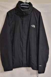 The North Face Hyvent Full Zip Black Jacket FALL'15 Zip Pockets Foldaway Hood - Picture 1 of 24