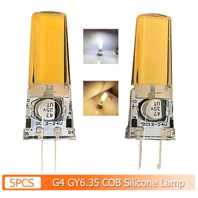 5X G4 Gy6.35 Led Bulb Warm White 24v 12v Cob Light Cool White 5w Bulbs For Home - Image 1 of 4
