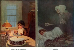 Ilustración Victor C Anderson Going To See His Grandmother SCARY NIGHTMARE 1915 - Imagen 1 de 1