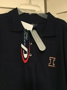 ILLNOIS POLOSHIRT FIGHTING ILLINI Polo blau Shirt Medium oder XL $ 20 AUSVERKAUF NEU - Bild 1 von 3
