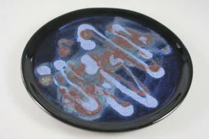 JAN WHITEHEAD AUSTRALIAN STUDIO POTTERY STONE WARE PLATE signed - Picture 1 of 4