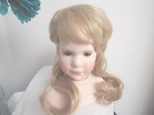 7 inch Dolls Wig in Light Blonde 3/4 length  sides tied back DORI code 01080
