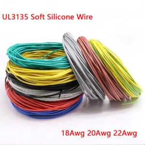 Cable de silicona suave UL3135 18/20/22AWG estaño de cobre resistente al calor - Imagen 1 de 6