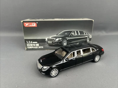 XLG Mercedes Maybach S600 Limousine W/Light & Sound - Black - 1/24 Diecast NIB - Image 1 of 4