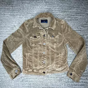 Chaqueta Aeropostale Talla M Niñas Pana Manga Larga Abotonada Camionero Marrón - Imagen 1 de 11