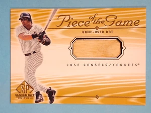 2001 Upper Deck SP Game Bat Edition Piece Of The Game Relic Jose Canseco #JC ⚾ - Picture 1 of 2
