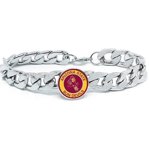 Arizona Sun Devils Mens Link Chain Bracelet State College Gift D4 Cover