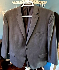 Chaqueta Blazer Michael Kors Para Hombre Gris Oscuro Espiga 100% Lana - Talla 48R - Imagen 1 de 15