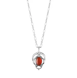 Georg Jensen Silver Pendant with Carnelian Heritage 2016 - Picture 1 of 1