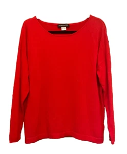 Patrizia Dini Plus Size 18 20 Red 100% Cashmere Sweater JUMPER - Picture 1 of 2