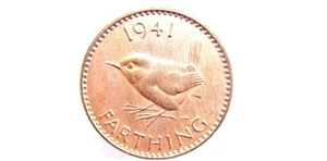 1941 GEORGE VI FARTHING WITH LUSTRE - Picture 1 of 3