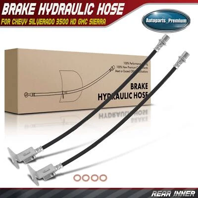 2x Manguera hidráulica de freno interior trasero para Chevrolet Silverado 3500 HD GMC 2011-2014 Foto 1 de 4