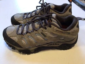 MERRELL Moab 2 Waterproof Hiking Shoes Dusty Olive Ladies Sz7 EUC J88796 Lace-Up - Picture 1 of 10