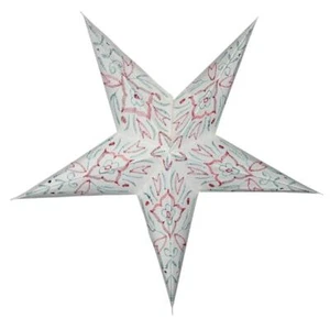 Stella di carta Stella di Natale Stella a 5 punte fantasia bianco-blu-rosso 40 c - Foto 1 di 4