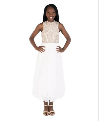 Speechless Big Kid Girls Sleeveless Maxi Dress - Cappacinno - 16 - Image 1 of 4