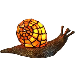 L10963 Land Schnecke Tiffany Stil Buntglas Akzent Tischlampe für Wohndeko... - Bild 1 von 8