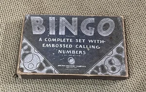 RARE Vtg Bingo - 50 Cards, 75Wood Markers, Orig Box, Complete. Milton Bradley - Picture 1 of 3
