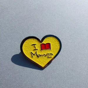 Broche veste chapeau coeur lecture manga I Love - Photo 1/2