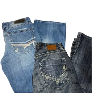 BKE Fulton Jeans Herren 30 Denim Distressed Cowboy Western 2 Stück Konvolut Schnalle - Bild 1 von 13