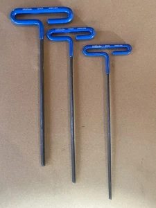 EKLIND 3 PIECE T-HANDLE SET, 5 MM 4MM 3MM, 9 IN. LONG, USED, GREAT CONDITION,USA - Picture 1 of 5