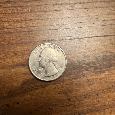 1977- D Washington Quarter/ Error Coin/ Mint Mark Filled Solid D Striking - Image 1 of 4