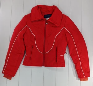 Vintage 70er Obermeyer Damen Skijacke Snowboarden Skifahren rot Nylon Mantel Gr. XS 8 - Bild 1 von 24