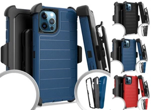 for iPhone 12 Pro Max 6.7" Delux Armor Holster Impact Rugged Case Cover+PryTool - Picture 1 of 11