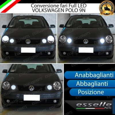 CONVERSIONE FARI FULL LED PER VW POLO 9N PRE-RESTYLING LED CANBUS H7 12000lm - Immagine 1 di 4