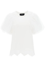 NEW Simone rocha puff sleeve a-line t-shirt 5179TB 0553 WHITE PEARL AUTHENTIC NW