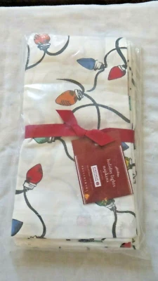 Pottery barn Disney table napkin Holiday Christmas Party Gift cloth set 4 , - Image 1 of 4