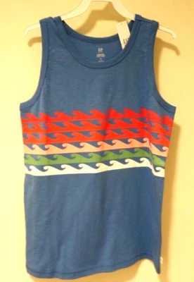 NWT Gap Kids Blue Wave Tank Top Boy's Size 12 - Image 1 of 2
