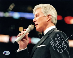 MICHAEL BUFFER SIGNED 8x10 PHOTO ANNOUNCER LET'S GET READY TO RUMBLE BECKETT BAS - Picture 1 of 2