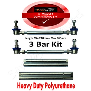 RoadNutz Front 3-Bar Adjustable Drop Link Kit for Seat Altea (5P1) MPV Bj 2004-on - Bild 1 von 4