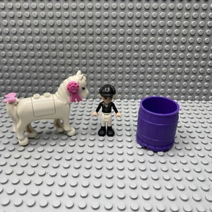 LEGO Friends Olivia Equestrian Minifig and Horse and Purple Barrel Replacement  - Picture 1 of 6