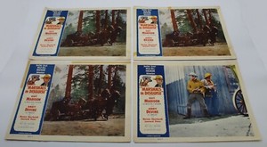 4 Guy Madison Andy Devine Wild Bill Hickok Lobby Cards Marshals In Disguise VG-