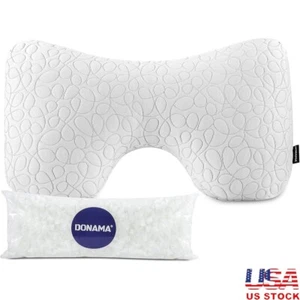 Adjustable Cooling Memory Foam Pillow Shredded Foam Side Back Stomach Sleepers - Picture 1 of 7