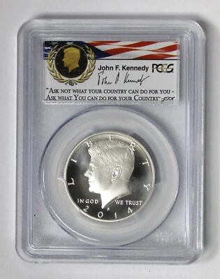 2014-S Enhanced Silver Kennedy Half Dollar PCGS MS70PL 50th. First Strike Denver - Image 1 of 2