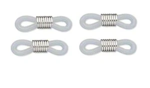 Brillenhalter klar Gummi mit verstellbarer Silberspule - Bild 1 von 3