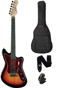 GUITARE ELECTRIQUE CAMARO VR HSS VINTAGE BURST EKO + HOUSSE ACCORDEUR COURROIE - Imagen 1 de 9