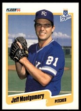1990 Fleer Baseball Card Jeff Montgomery Kansas City Royals #115