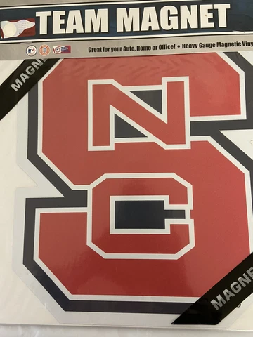NC State Wolfpack NCAA  12" Logo Team Magnet Cover