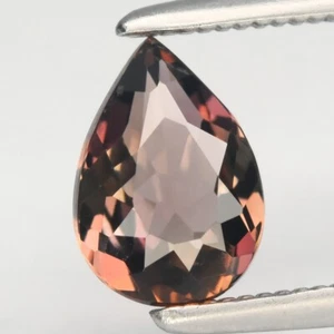 π 0.84ct 7.2x5mm VS Pear Natural Brownish Purple Axinite - Africa Gemstone - Picture 1 of 4