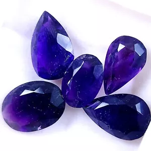 5Pcs 31Ct Natural Amethyst Faceted Cabochon Gemstone Lot 16x12 13x9mm #R-10516 - Picture 1 of 7