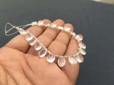 Cuarzo Satyloka 1 filamento 21 piezas cuarzo transparente natural faceta de piedras preciosas transparentes Foto 1 de 4