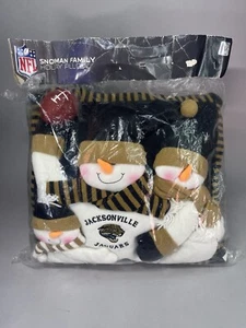 Jacksonville Jaguars NFL Pupazzo di Neve Famiglia 3D 15" Natale Cuscino Vintage - Foto 1 di 9