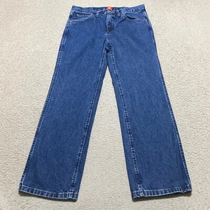 Wrangler Jeans Mens 33x30 Blue Denim Medium Wash 36MWZ Straight Slim Mid Rise - Imagen 1 de 12