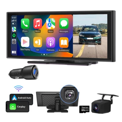Eonon P4 CarPlay 10,2" Tragbar Autoradio Mit Touch-Screen Bluetooth DVR + Kamera - Bild 1 von 4