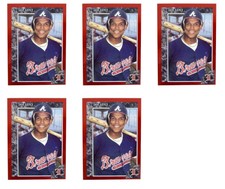 (5) 1992 Legends #39 David Justice Baseball Card Lot Atlanta Braves