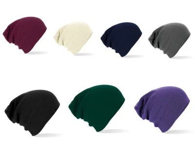 BEECHFIELD Beanie Slouch lang geschnitten Mütze sehr weich viele Farben B461 NEU